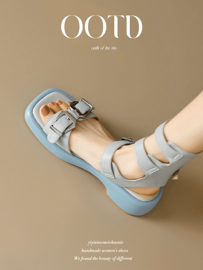 无帮 插扣 皮革 魔术贴 