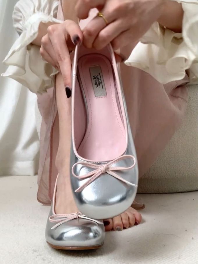 圆头 松紧带 浅口鞋 皮革 