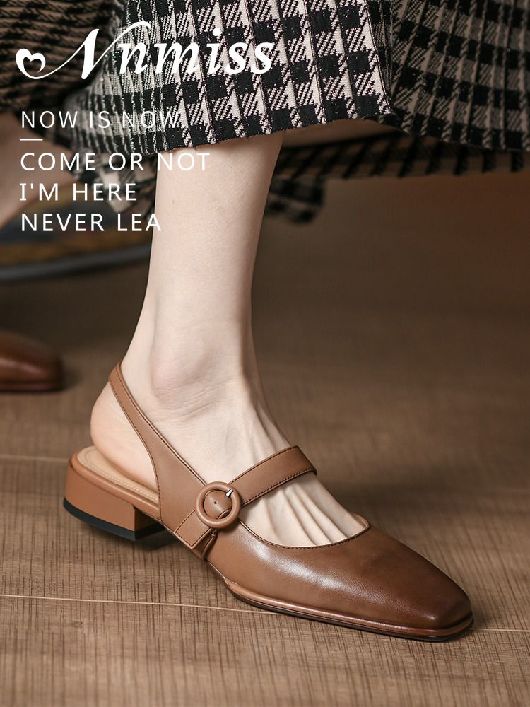 方头 袢扣 中口鞋 皮革  - VALI鞋履AI设计主图