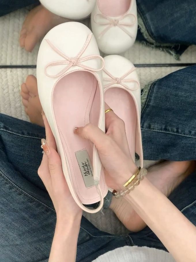 圆头 浅口鞋 皮革 