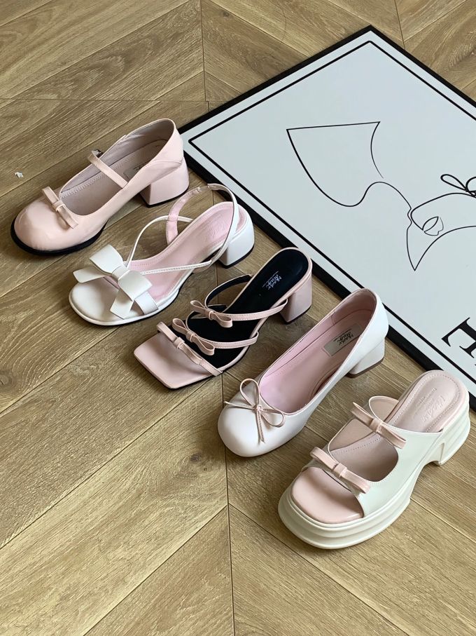 圆头 浅口鞋 皮革 