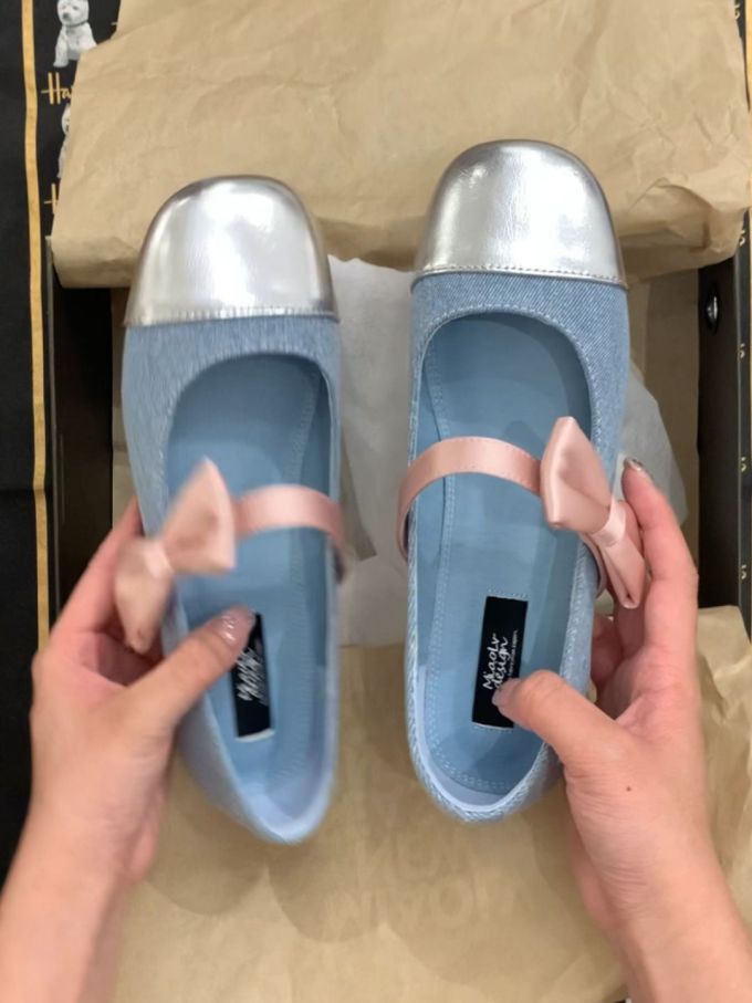 方头 松紧带 浅口鞋 皮革 