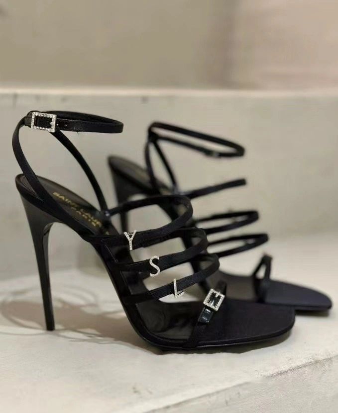 高跟 细跟 无帮 袢扣 皮革  - VALI鞋履AI设计主图