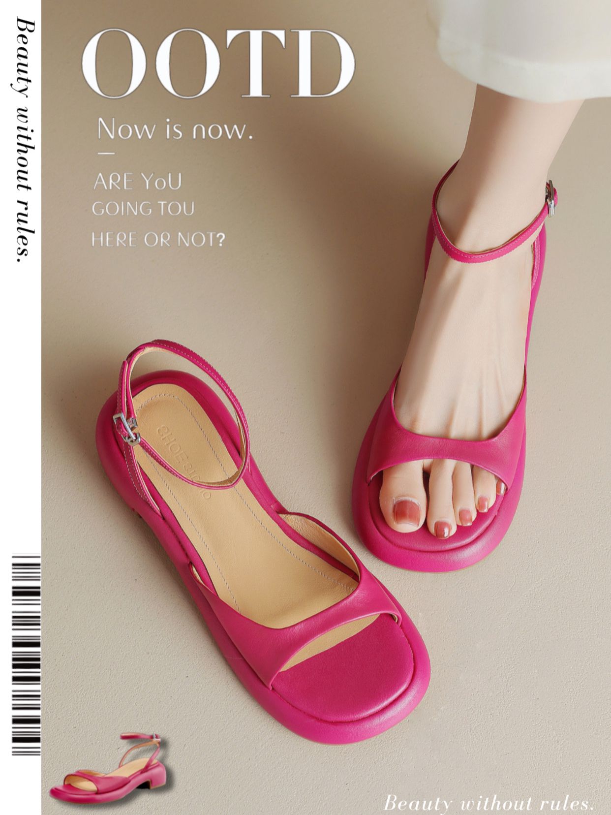 无帮 袢扣 皮革  - VALI鞋履AI设计主图