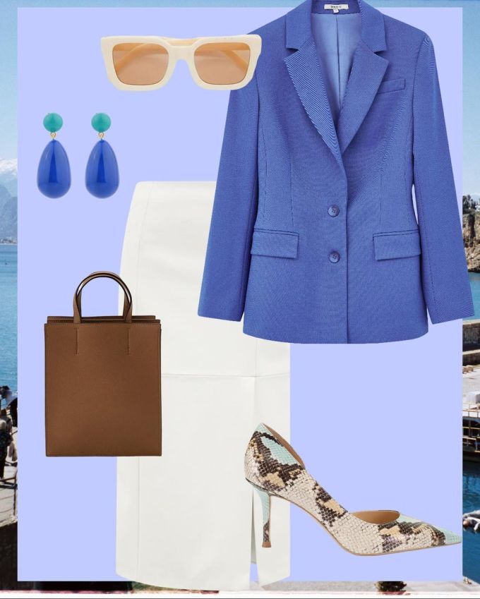 正装面料 H型 翻驳领 鲜蓝色 电光蓝 基础扣饰 都市 