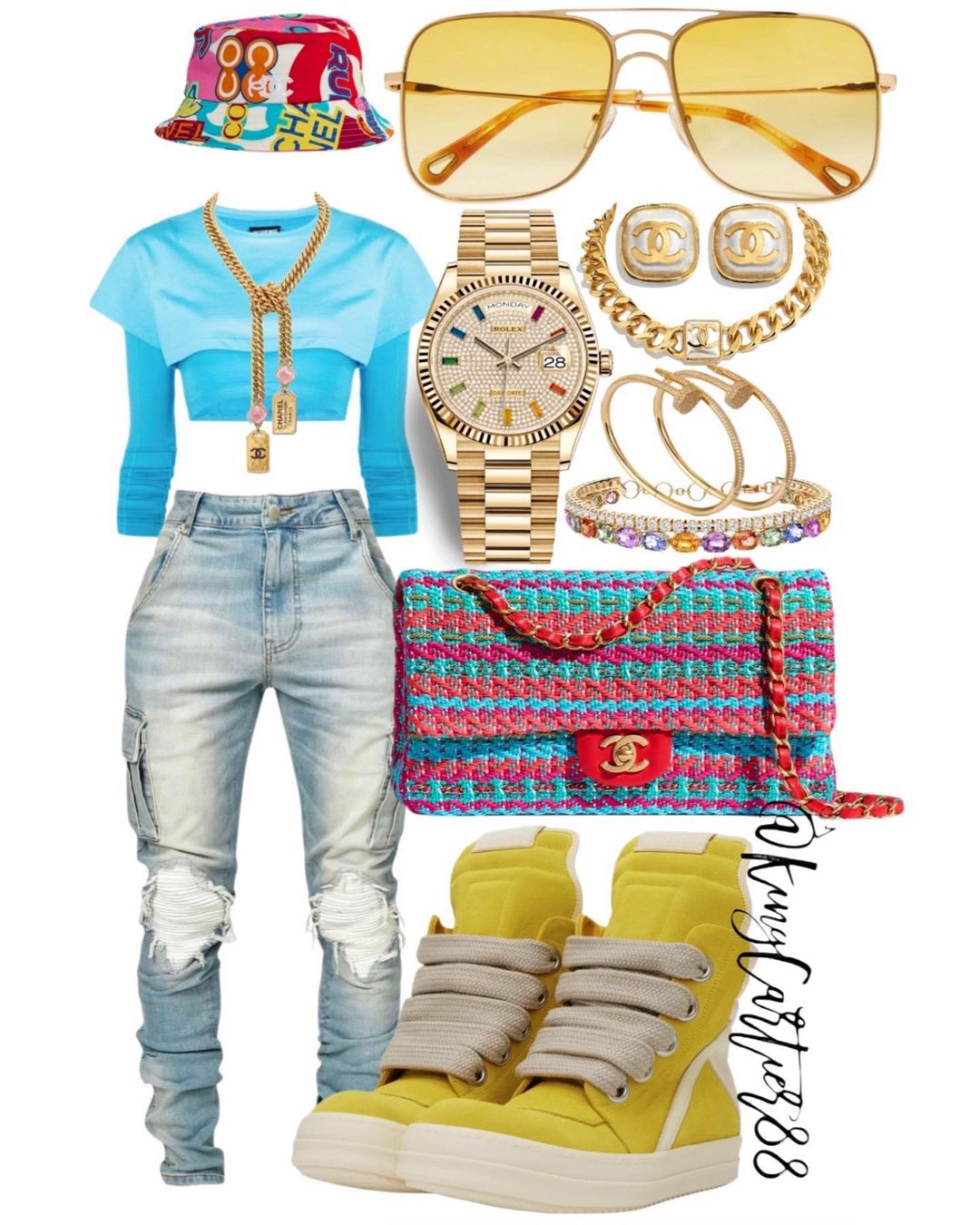 牛仔面料 洗水 磨损破洞 高楼色 黎明蓝 蒸气灰 基础扣饰  - VALI鞋履AI设计主图