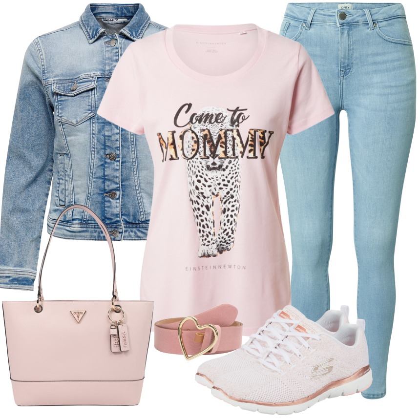 针织面料 H型 圆形领 文字图案 印花 烫钻 晨曦紫 淡天堂粉  - VALI鞋履AI设计主图