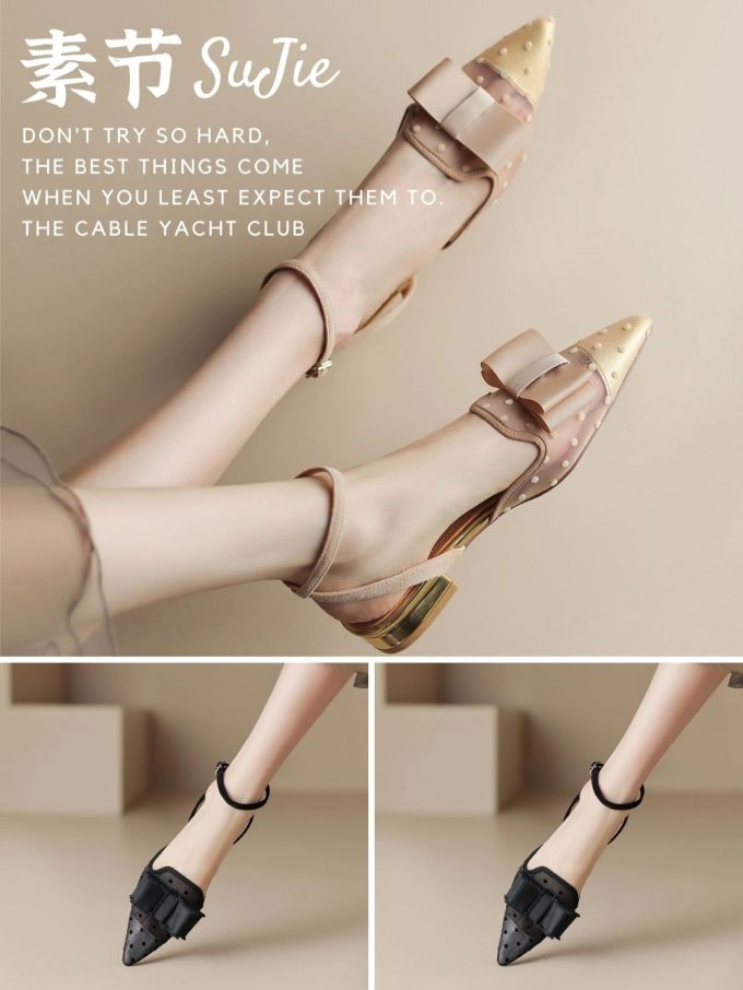 低跟 粗跟 无帮 