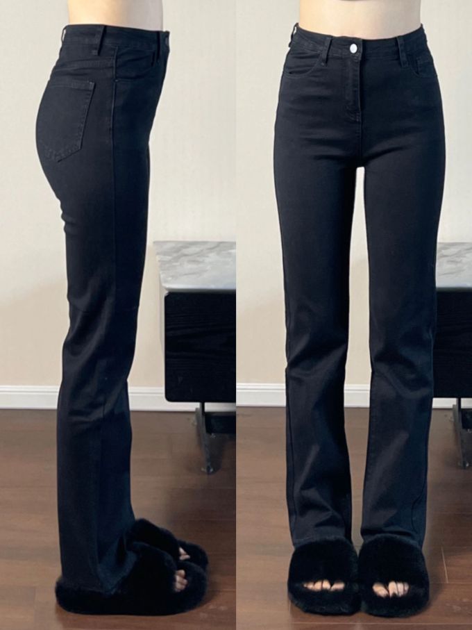 牛仔面料 深蓝黑色 基础扣饰 