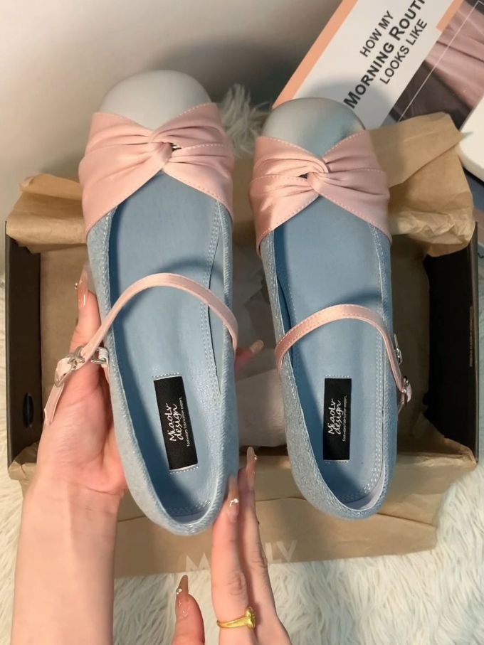 圆头 浅口鞋 皮革 