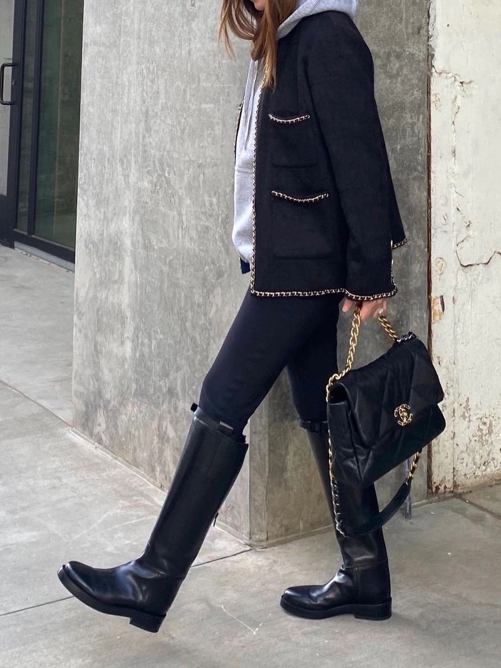 H型 撞色/渐变 边缘装饰 夜蓝色 韩系休闲 休闲  - VALI鞋履AI设计主图