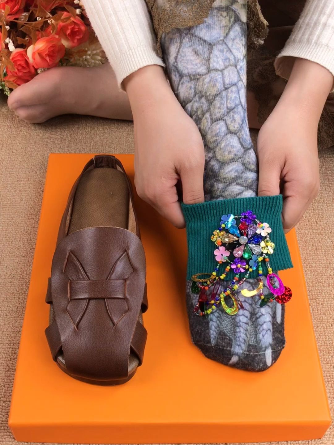 弹力绳 皮革  - VALI鞋履AI设计主图