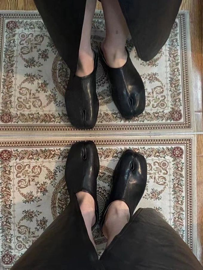 异形头-分趾 低帮 深口鞋 皮革 