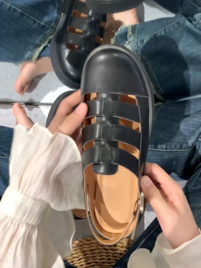 圆头 无帮 袢扣 皮革 