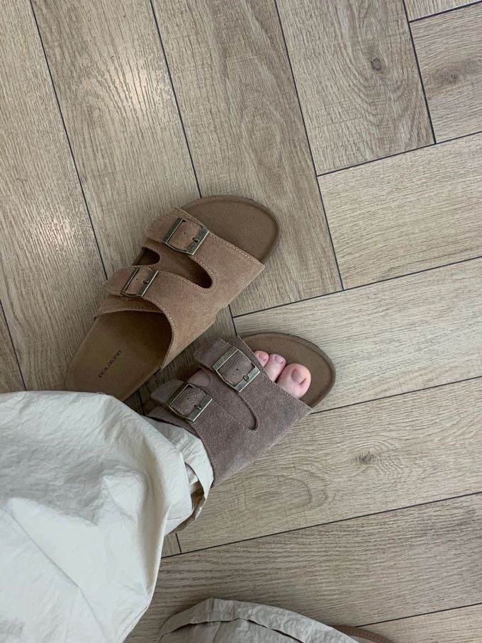 无帮 袢扣 皮革 