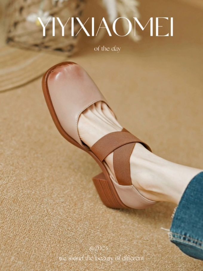 圆头 松紧带 中口鞋 皮革 