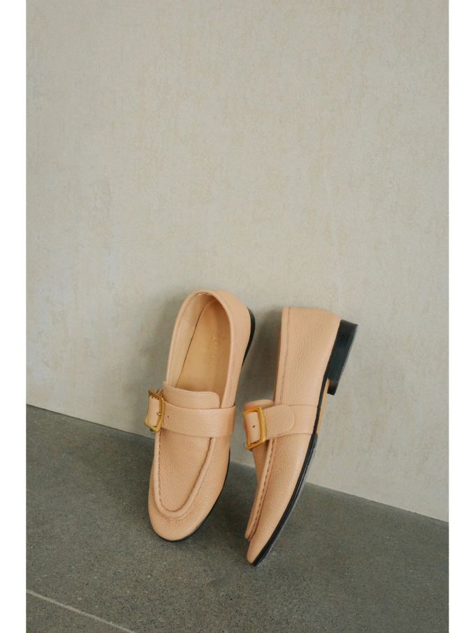 低帮 袢扣 中口鞋 皮革 