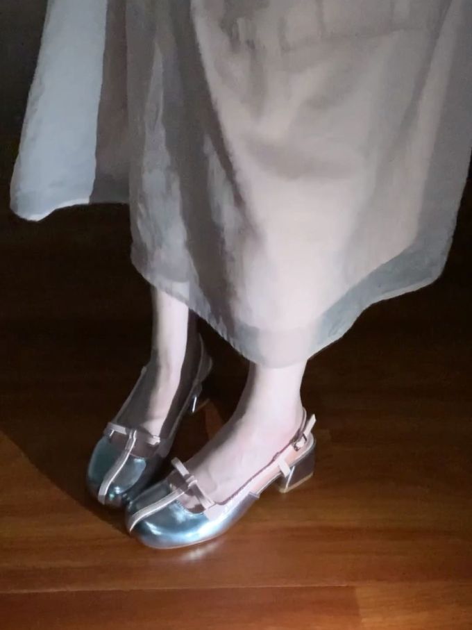 低跟 粗跟 低帮 浅口鞋 皮革 