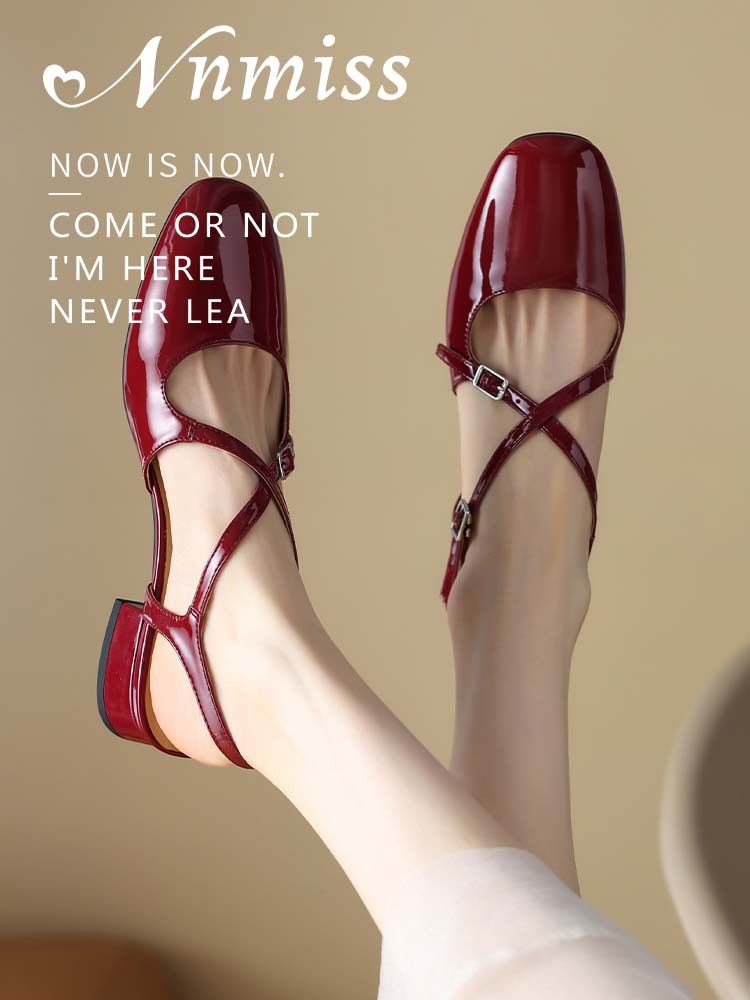 方头 浅口鞋 皮革  - VALI鞋履AI设计主图