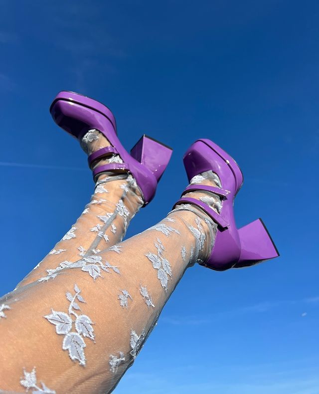 方头 中口鞋 皮革 