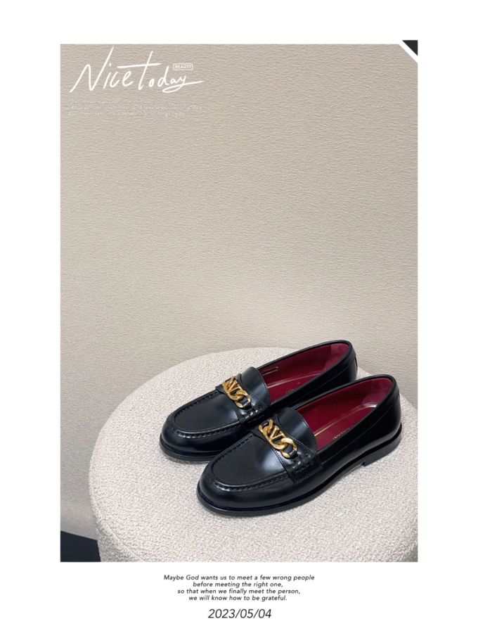 圆头 低帮 一脚蹬 深口鞋 皮革 