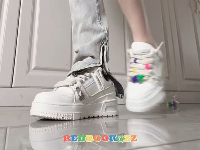 中帮 系带 魔术贴 皮革 