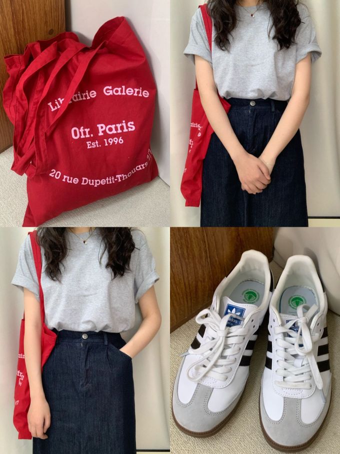 棉麻 衬衫领 文字图案 印花 巴贝多樱桃色 