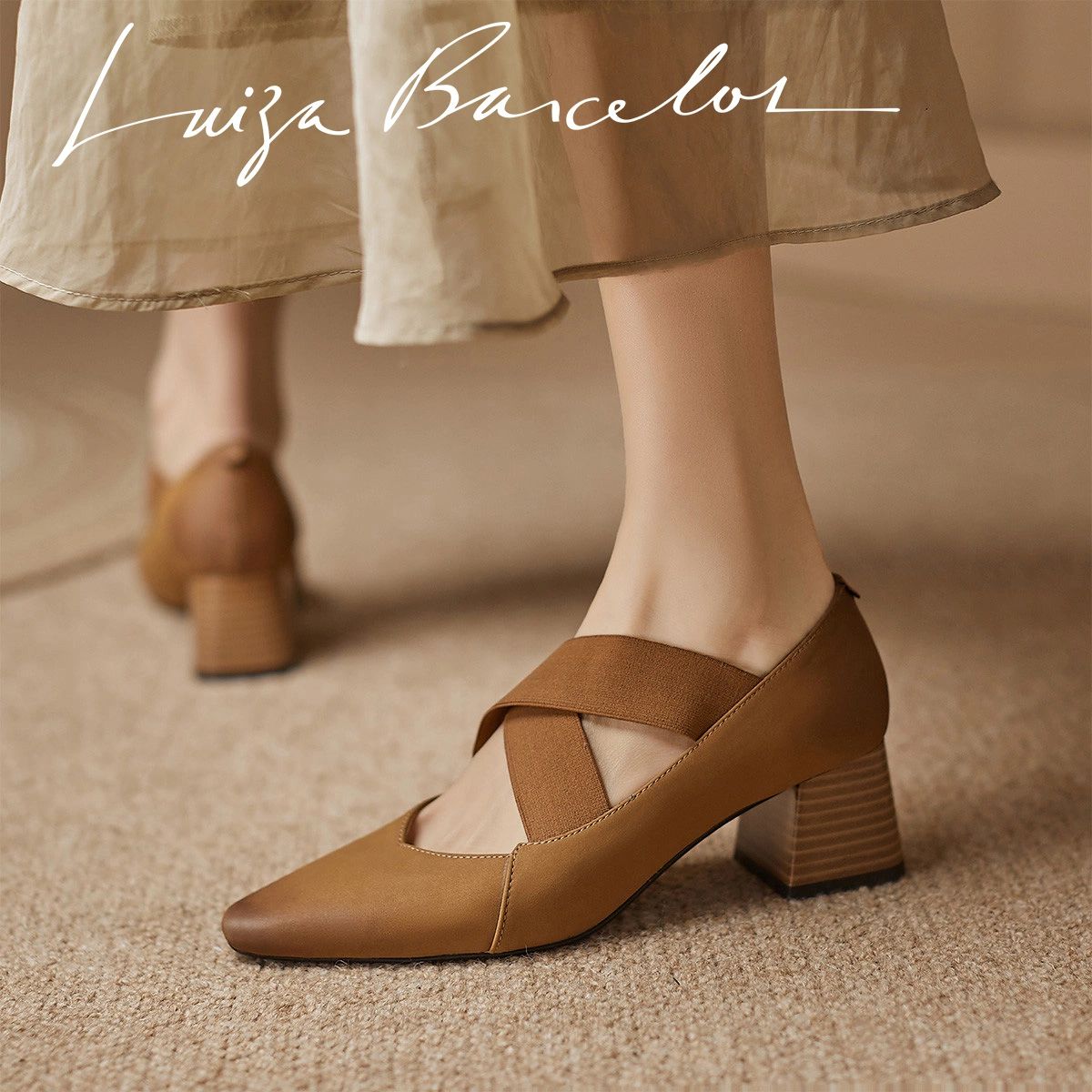 松紧带 中口鞋 皮革  - VALI鞋履AI设计主图