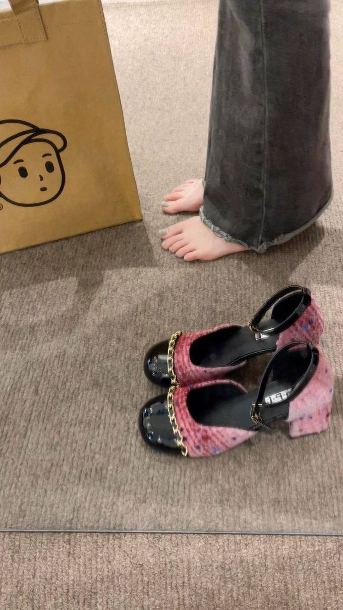 袢扣 中口鞋 皮革 