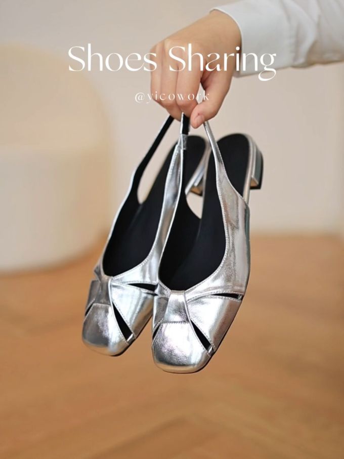 方头 松紧带 浅口鞋 皮革 