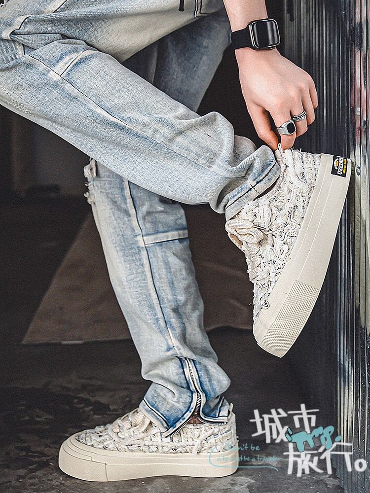 牛仔面料 洗水 高楼色 冰川灰 踢踏舞鞋色  - VALI鞋履AI设计主图