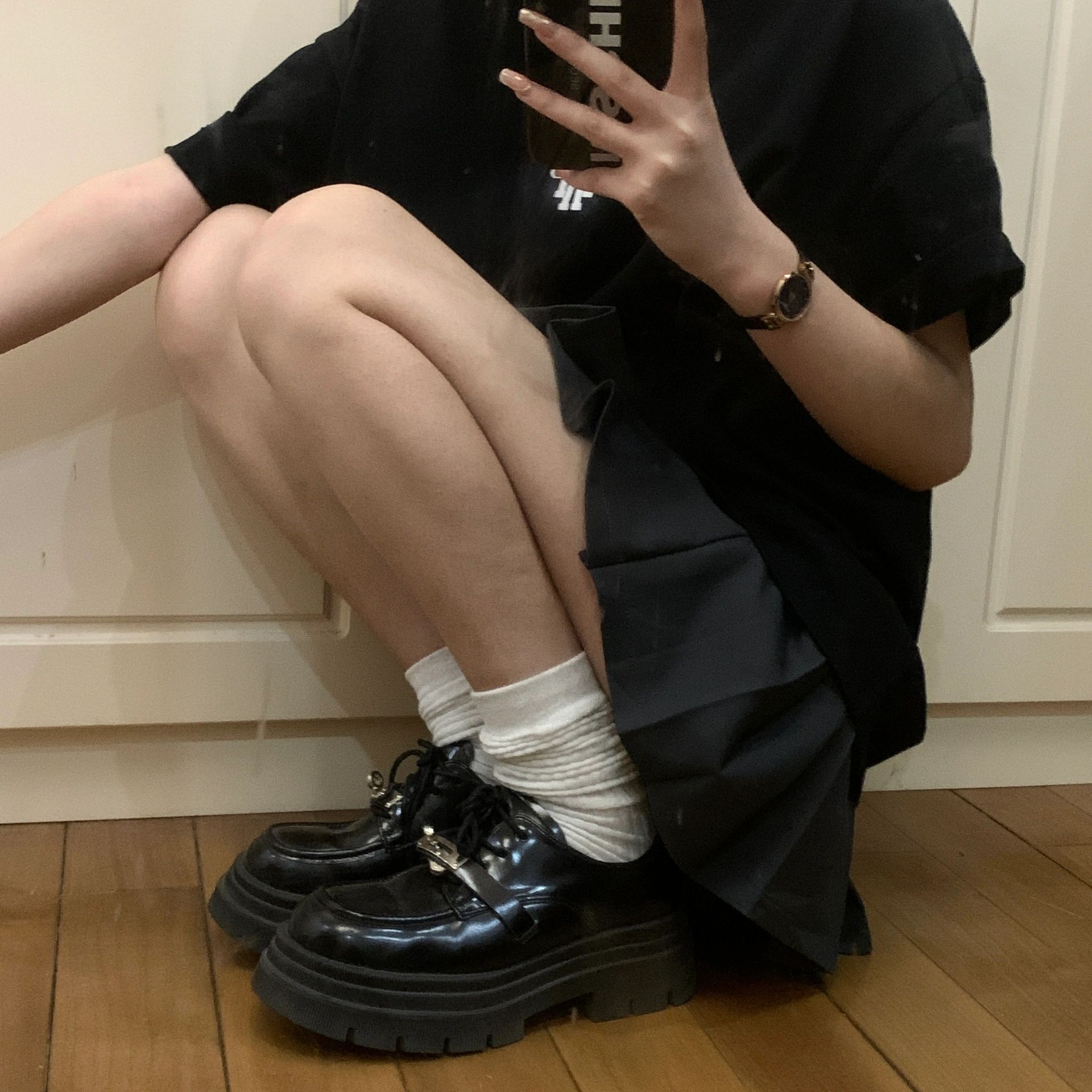 厚底 圆头 系带 皮革  - VALI鞋履AI设计主图