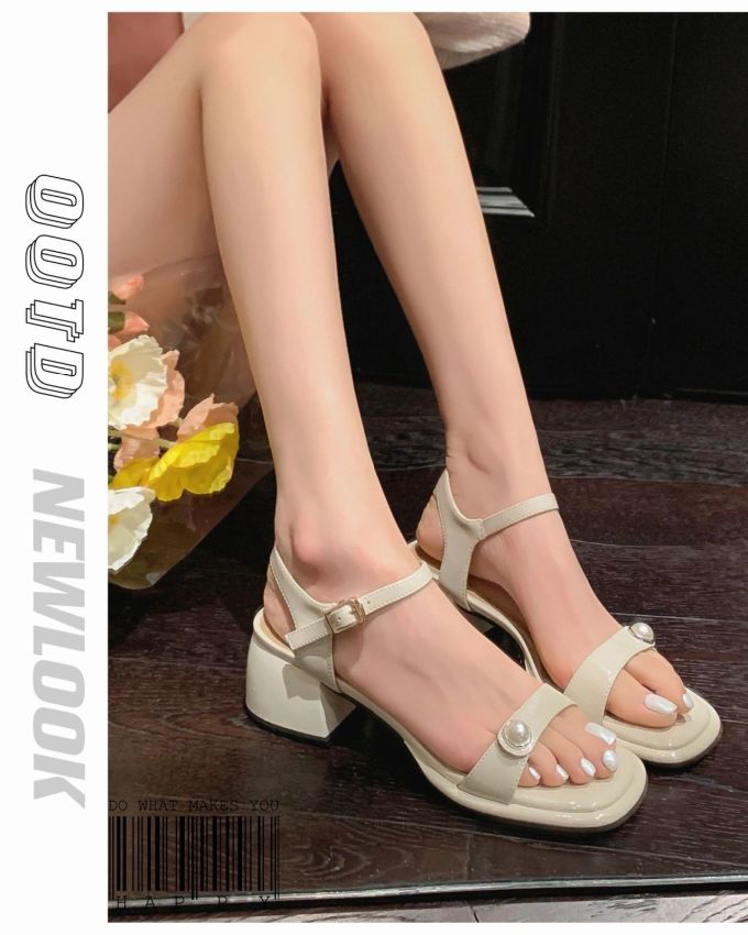 中跟 粗跟 无帮 