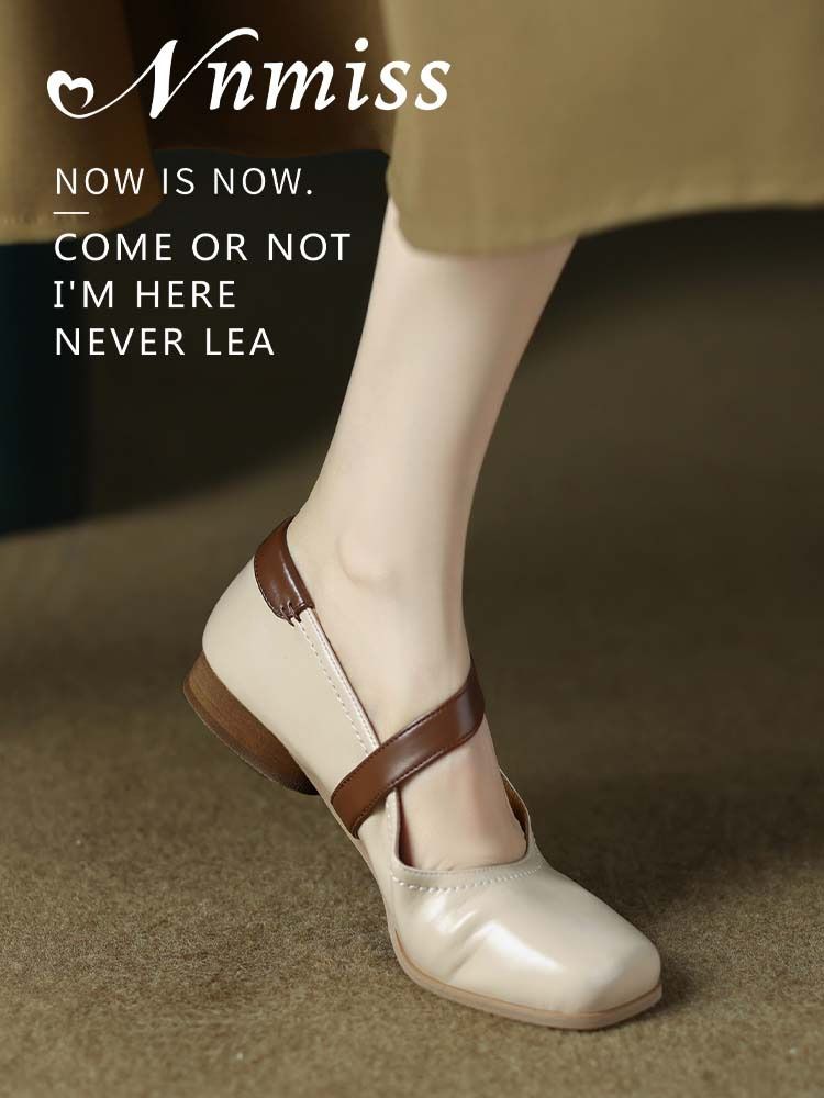 方头 中口鞋 皮革  - VALI鞋履AI设计主图