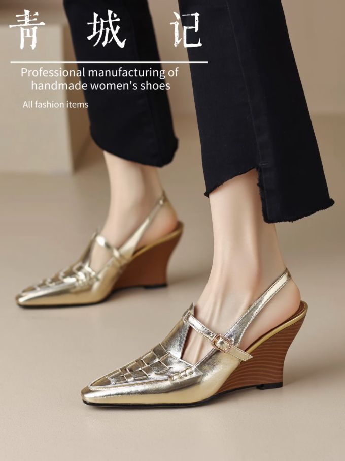 无帮 袢扣 皮革 