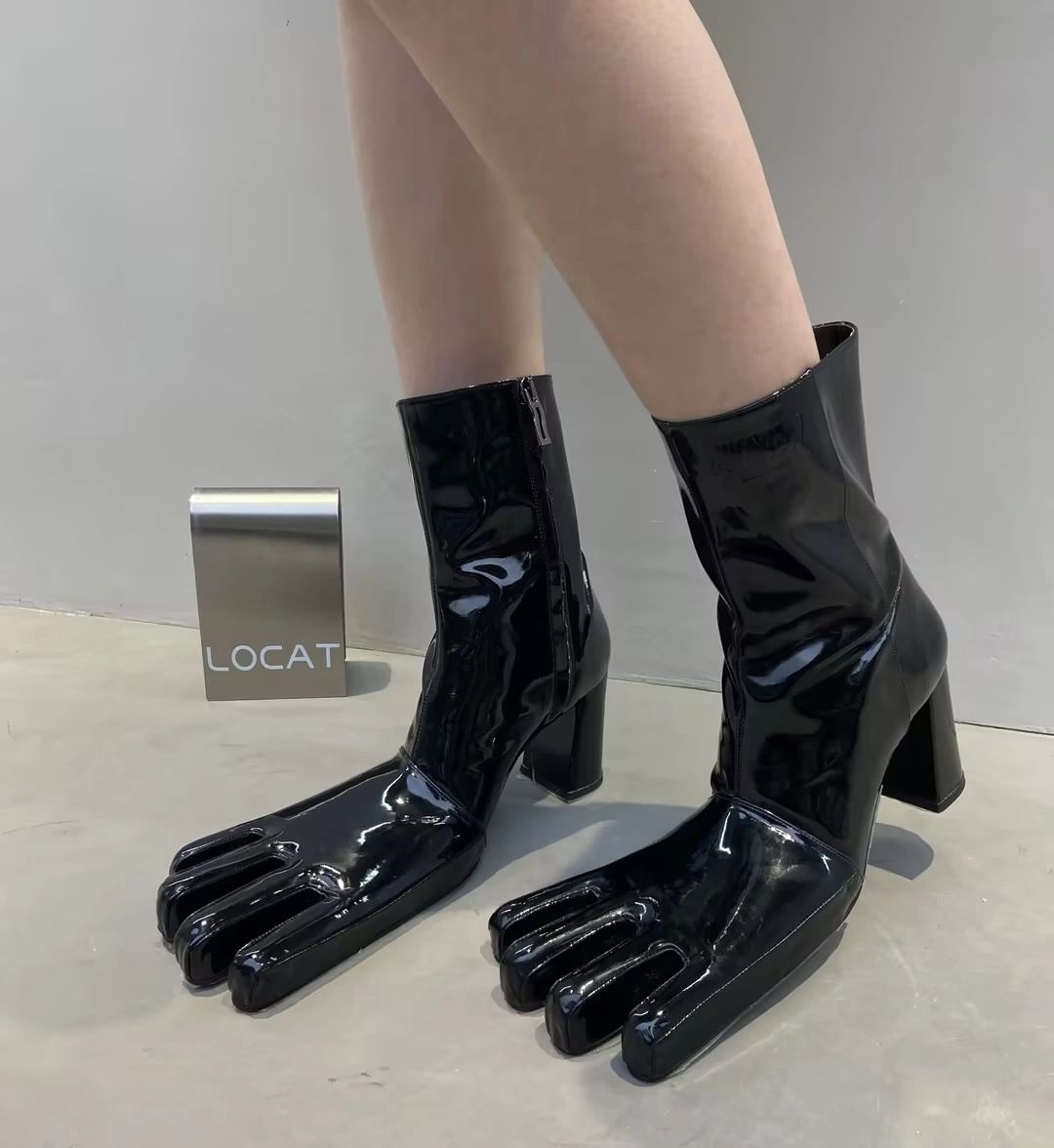 高跟 粗跟 方头 皮革  - VALI鞋履AI设计主图