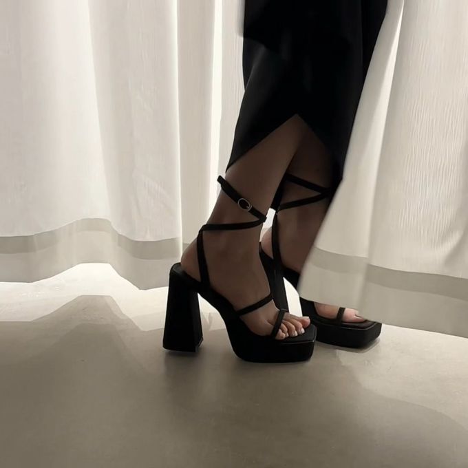 高跟 粗跟 无帮 