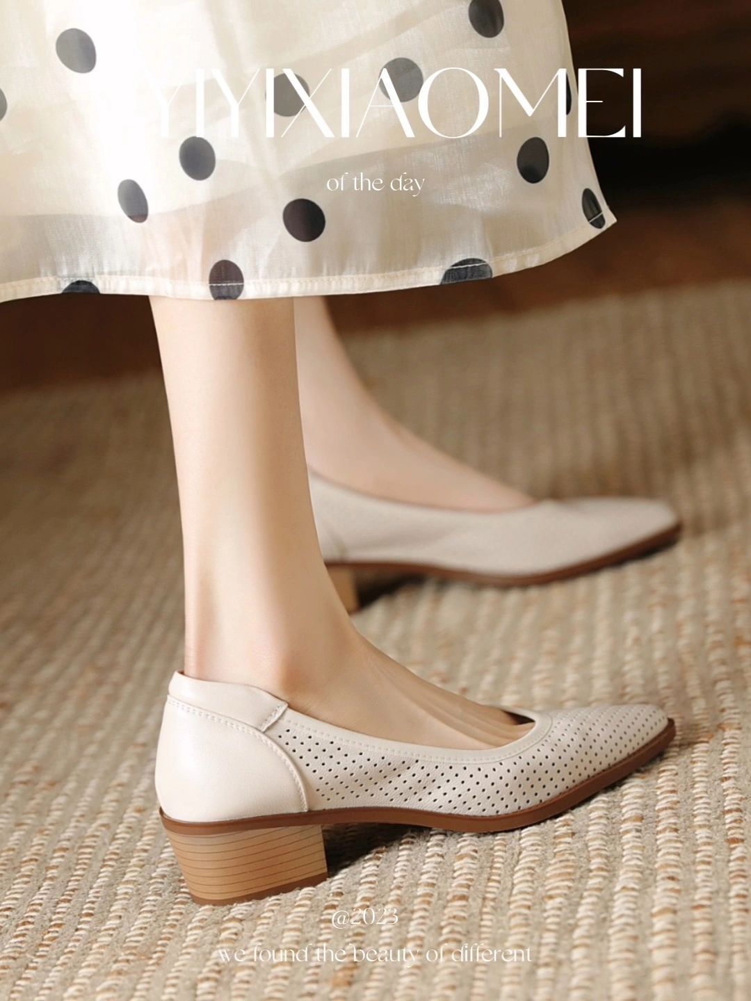 低跟 粗跟 低帮 浅口鞋 皮革  - VALI鞋履AI设计主图