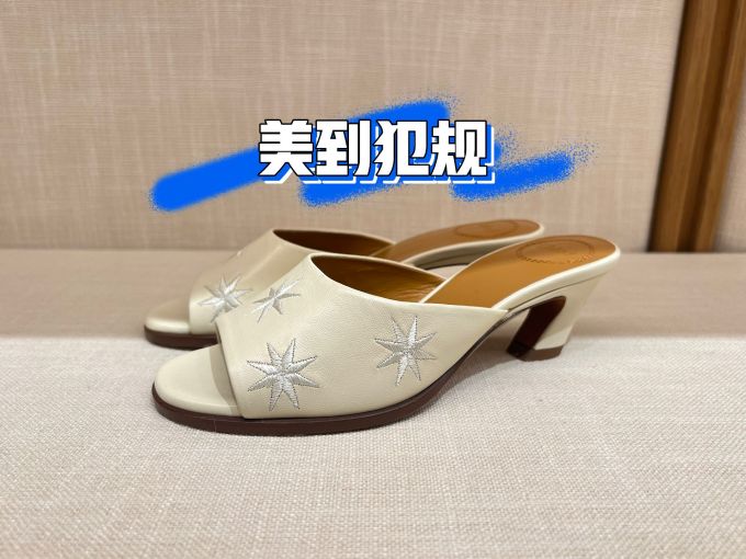 中跟 粗跟 无帮 皮革 