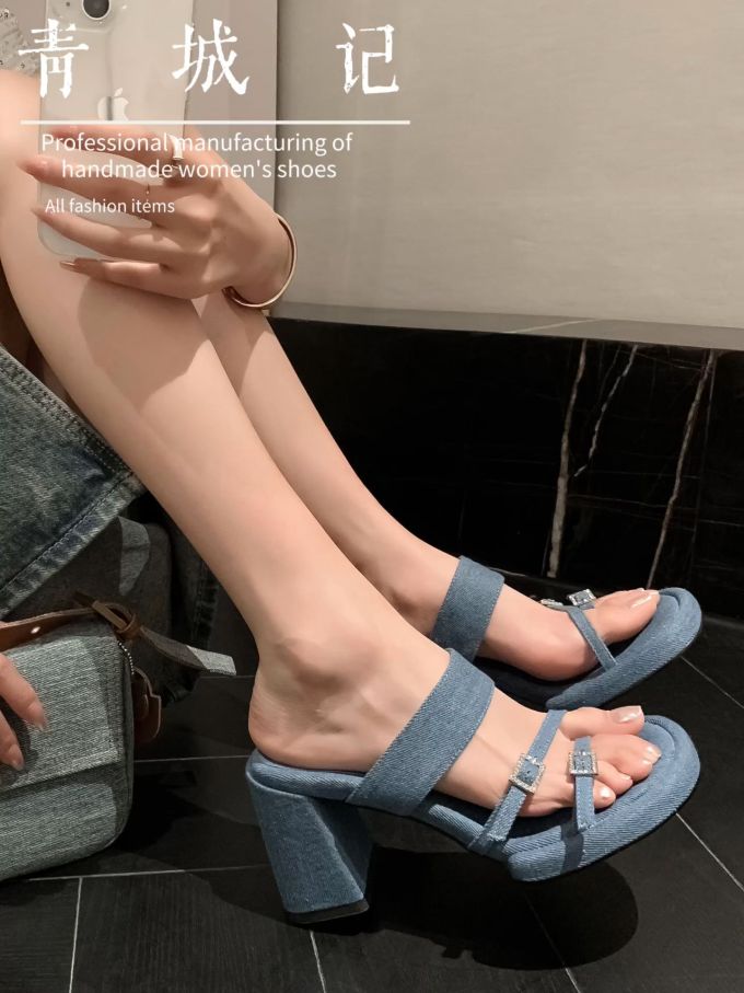 高跟 粗跟 无帮 