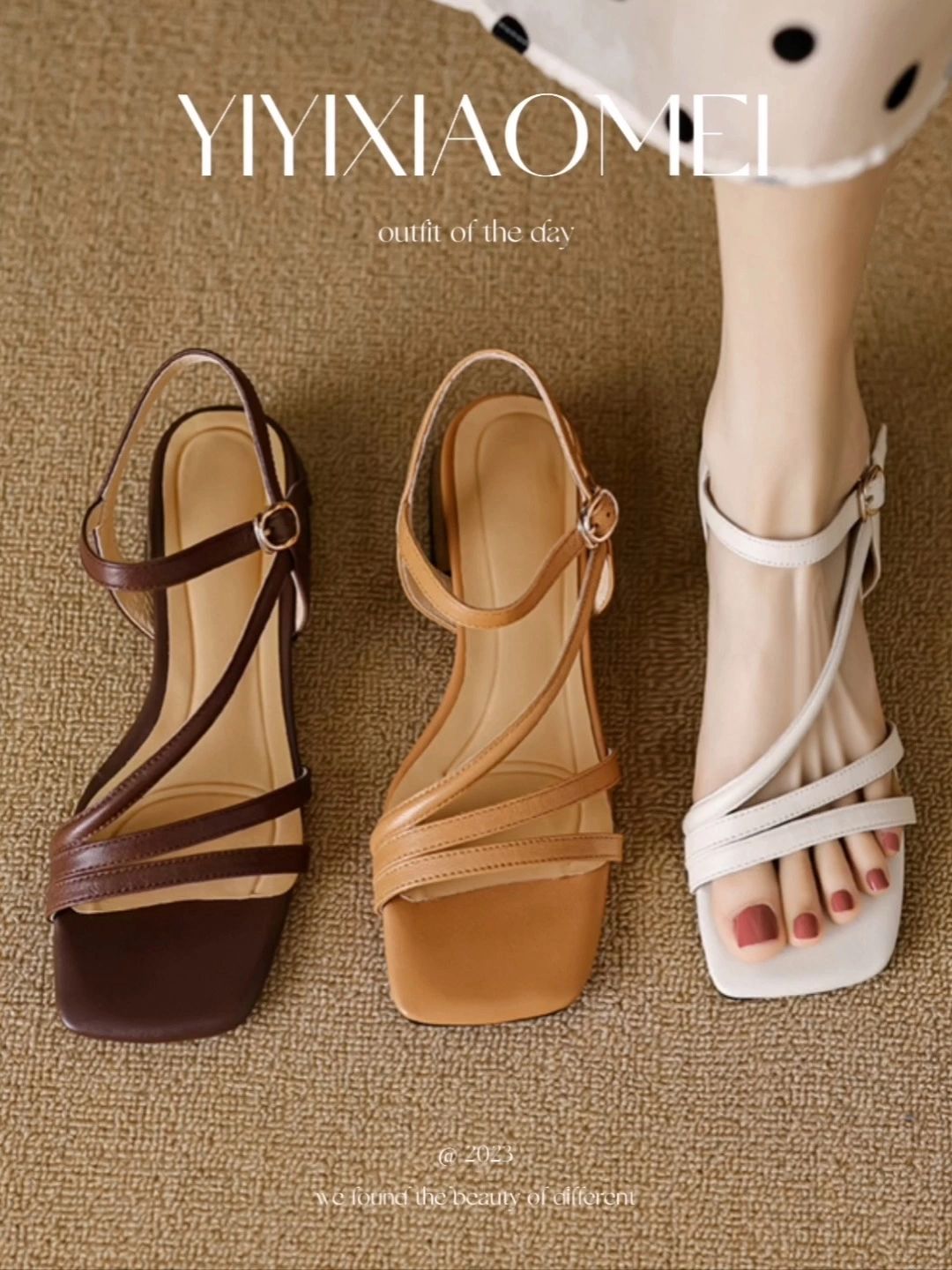 无帮 袢扣 皮革  - VALI鞋履AI设计主图