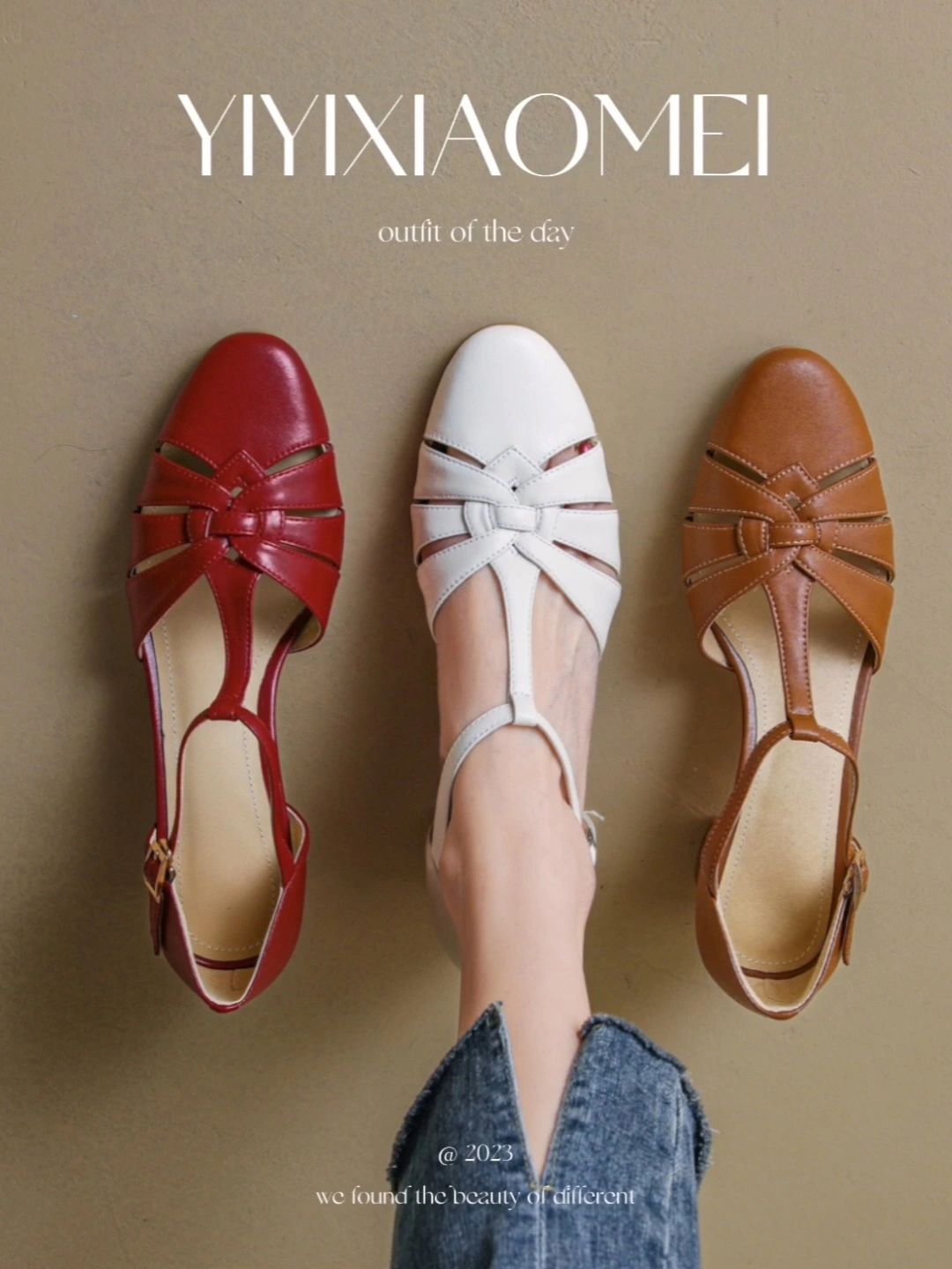 圆头 袢扣 中口鞋 皮革  - VALI鞋履AI设计主图