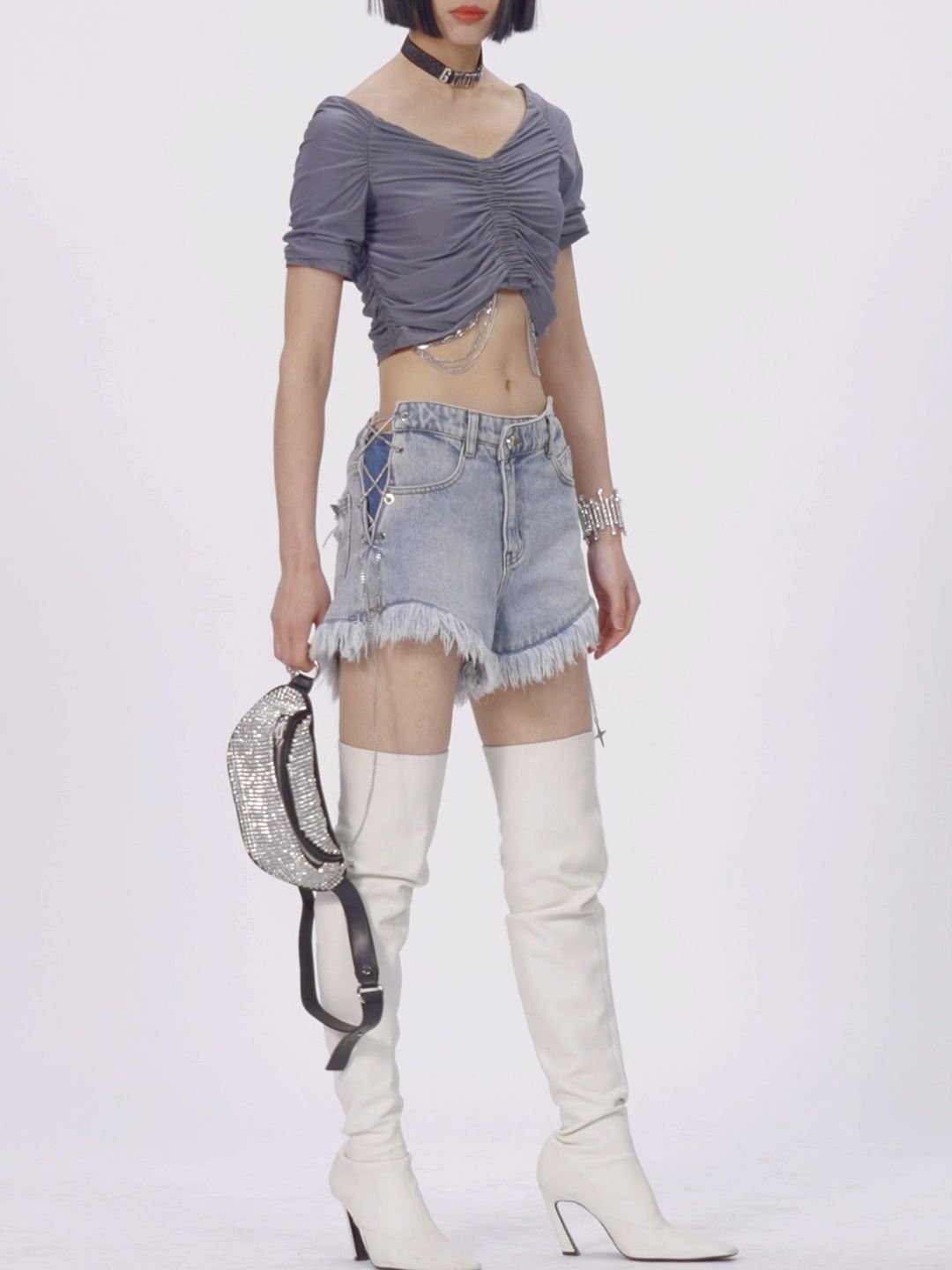 高跟 细跟 尖头 皮革  - VALI鞋履AI设计主图