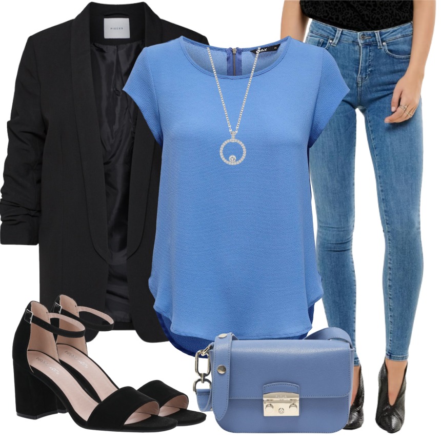 针织面料 H型 圆形领 海洋蓝 暗海蓝  - VALI鞋履AI设计主图