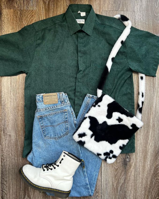 棉麻 衬衫领 松林绿 植物园色 基础扣饰 都市 