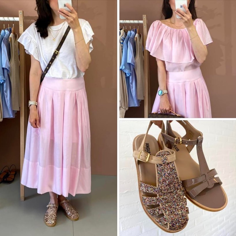 A型 层叠 樱花粉红 兰花瓣色 浅珊瑚粉 甜妹风 甜美  - VALI鞋履AI设计主图