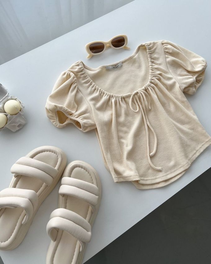 棉麻 打结-扭结 抽褶 灰羽色 铝灰色 燕麦色 