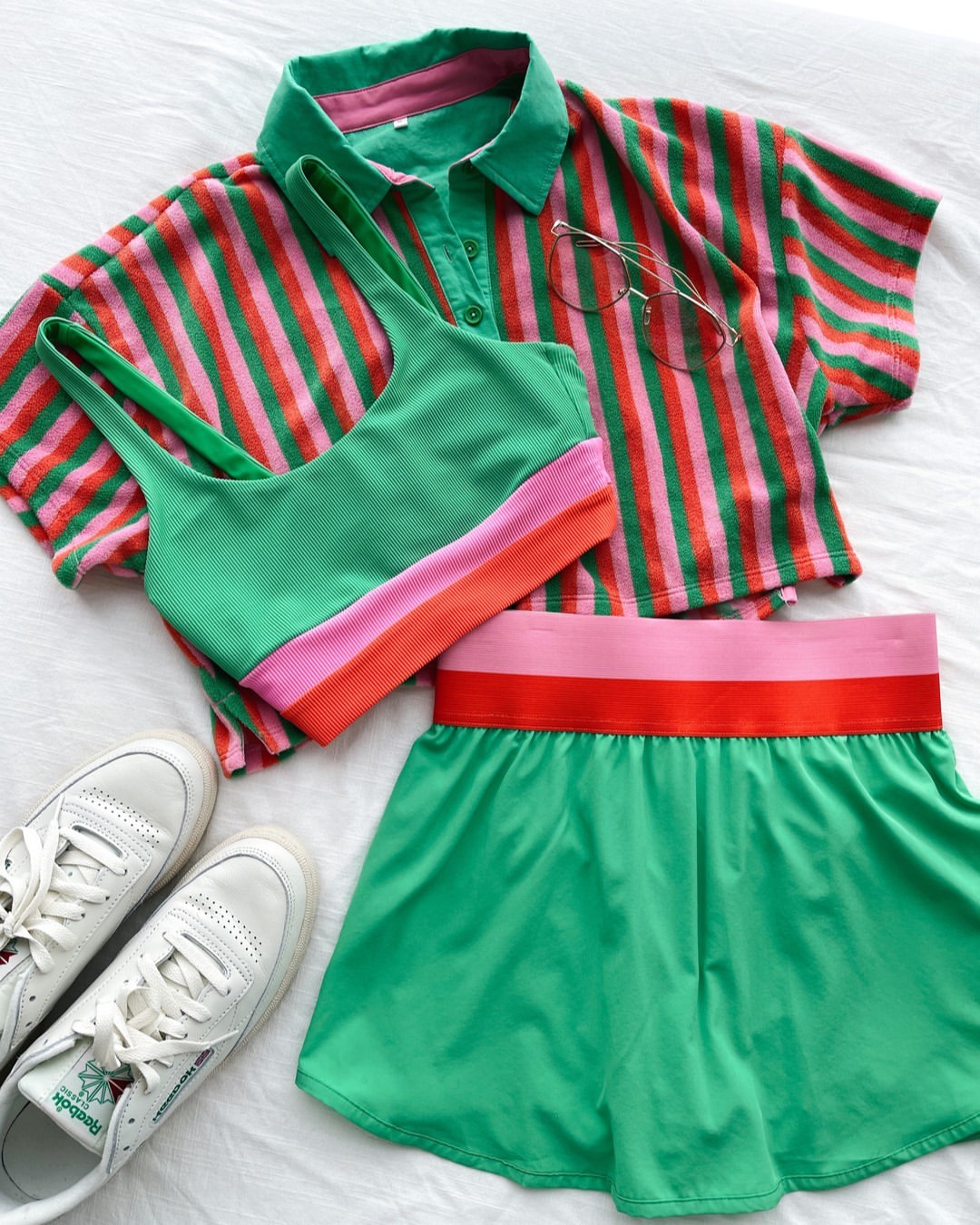 撞色/渐变 抽褶 拼接 黄绿色 深薄荷色  - VALI鞋履AI设计主图