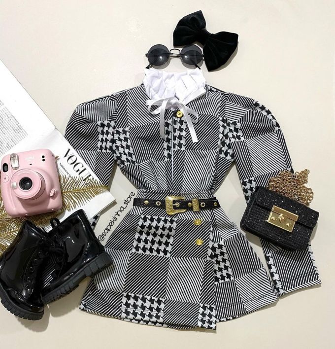 X型 格纹/菱格 拼接 踢踏舞鞋色 炽白 成品腰带 