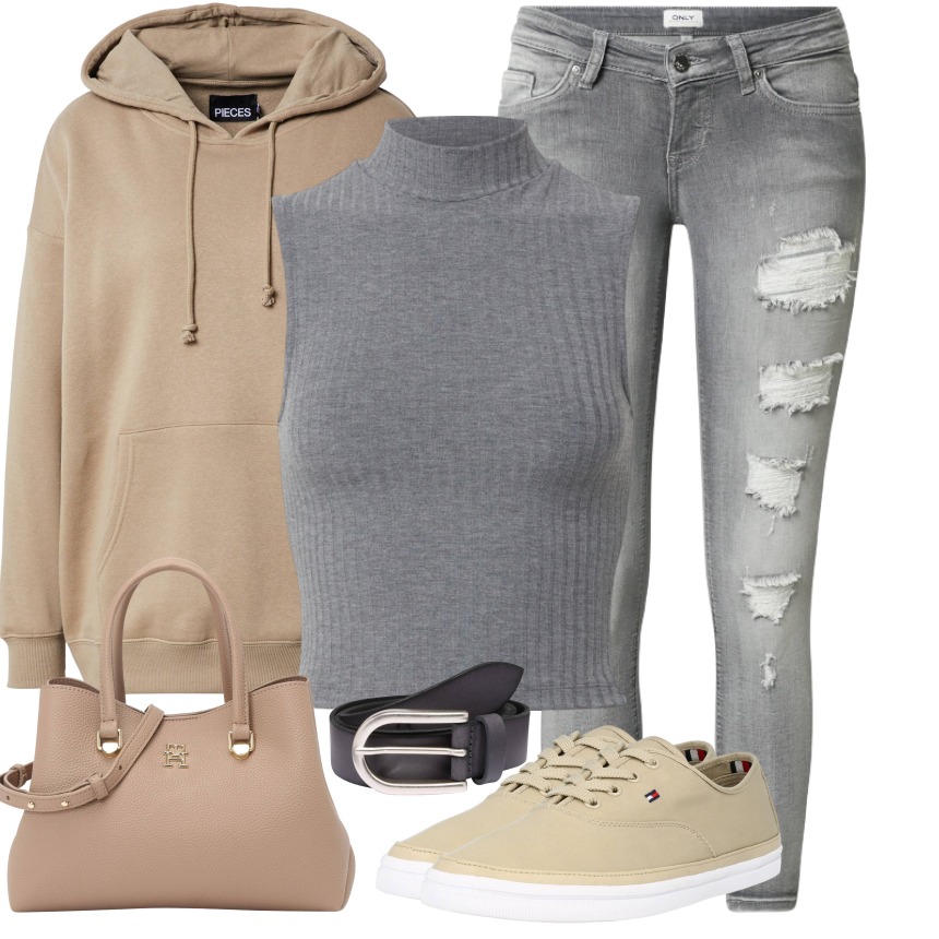 牛仔面料 洗水 磨损破洞 暴雨色 银丝色 基础扣饰  - VALI鞋履AI设计主图